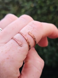 Image 1 of Copper Wrap Ring adjustable UK size M /N /O 