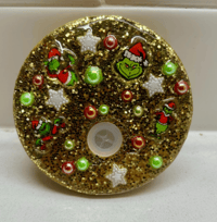 Image 2 of 15oz Glass Green Guy Snow Globe Mug 