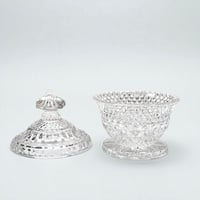 Image 4 of Bonbonnière ou sucrier en cristal vintage avec couvercle 1970s - Pot en cristal