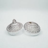 Image 5 of Bonbonnière ou sucrier en cristal d'Arques vintage avec couvercle 1970s - Pot en cristal