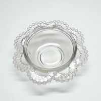 Image 1 of Petit saladier en verre à bord perlé ancien début XXe - saladier Art Déco - 1900s 