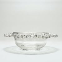 Image 3 of Petit saladier en verre à bord perlé ancien début XXe - saladier Art Déco - 1900s 