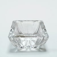 Image 1 of Cendrier carré vintage en cristal d'Arques taillé - modèle Trianon - style ART DECO