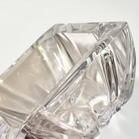 Image 7 of Cendrier carré vintage en cristal d'Arques taillé - modèle Trianon - style ART DECO