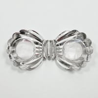 Image 8 of Ancien salière poivrière en verre taillé  Art Déco forme coquilles -  Saleron début XXe