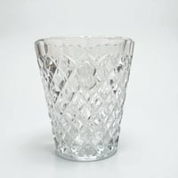 Image 1 of Seau à glaçons en verre moulé pointes de diamant - seau à glace vintage 70