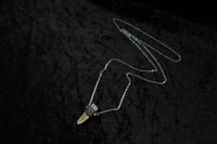 Image 4 of Dead Good rose quartz crystal and antler necklace 