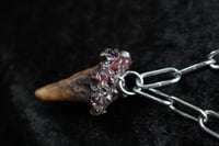 Image 5 of Dead Good garnet crystal and antler necklace 