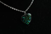 Image 5 of Dead Good Beetle wing tiny heart necklace larger version