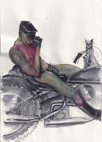 harley davd (original watercolor drawing )