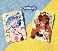 [TWST] Catboy Maid Idia and Leona Photocards 