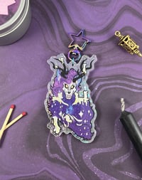 Image 1 of Shop Mascot Glittery Holographic Cryptid Keychain