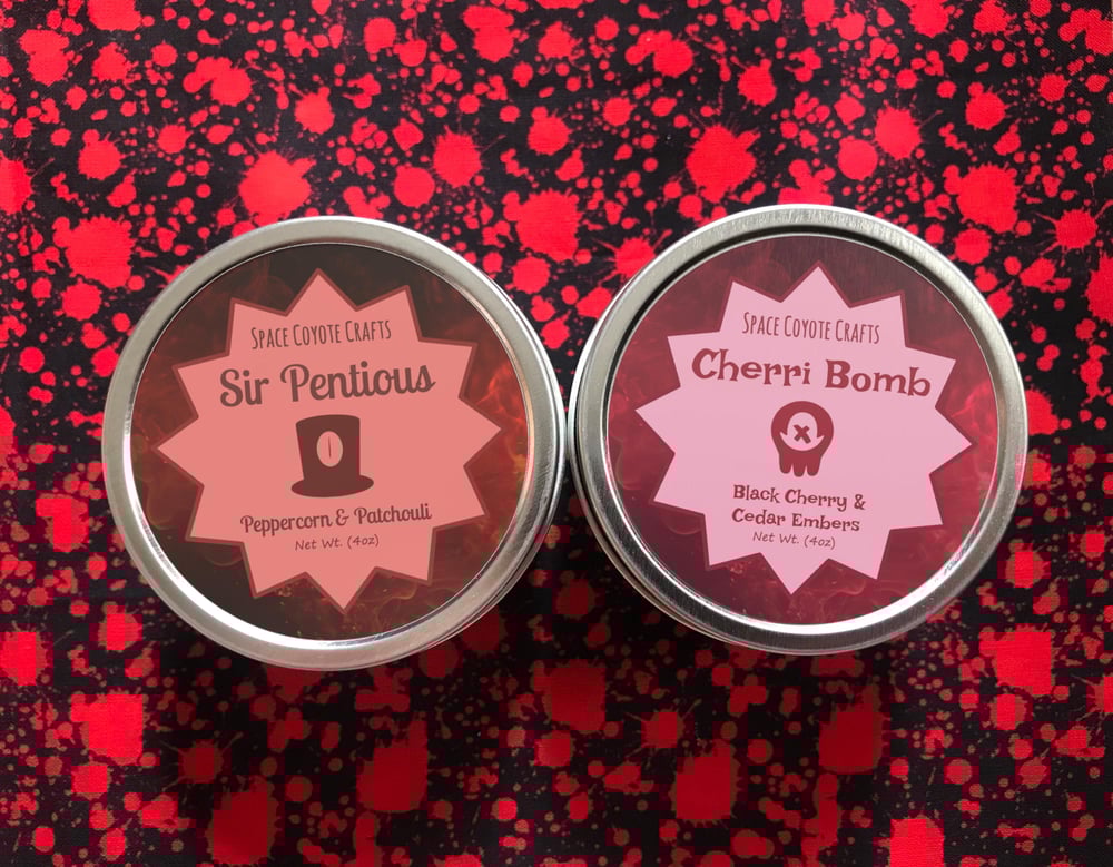 Image of Sir Pentious & Cherri Bomb 4 Ounce Soy Candle Set
