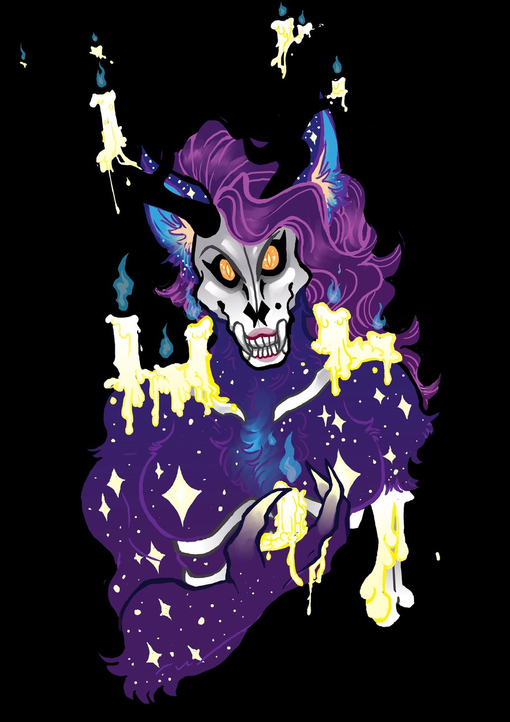 Image of Shop Mascot Glittery Holographic Cryptid Keychain