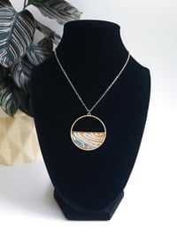 Sedona Drift Agate Half Circle Pendant 
