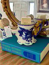 Image 1 of Thy Sweet Grace Floris London Staffordshire England Flow Blue Kitchen Soap Set 