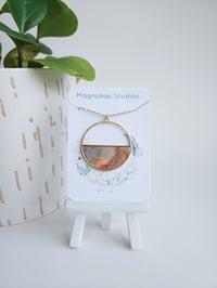 Image 2 of Desert Jasper Half Circle Pendant 