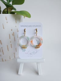 Image 2 of 60s Prism Sea Glass Hoops