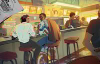 Sam/Bucky 11x17" Ben's Chili Bowl Print