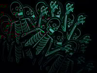 Image 2 of GLOW Skeleton Sticker