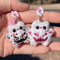 Image 3 of Mini Micro Cat-o-Lantern Keychain Plushie