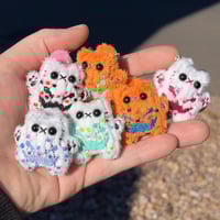 Image 1 of Mini Micro Cat-o-Lantern Keychain Plushie