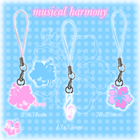 musical harmony series phone charms