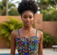 Image 1 of SHOLA AFRICANPRINT CORSET 