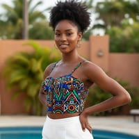 Image 2 of SHOLA AFRICANPRINT CORSET 