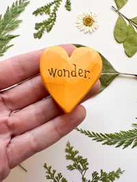 Image 1 of Wonder - Mini Wood Burned Heart