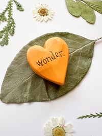 Image 2 of Wonder - Mini Wood Burned Heart