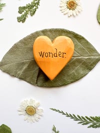 Image 3 of Wonder - Mini Wood Burned Heart