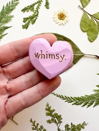 Image 1 of Whimsy - Mini Wood Burned Heart