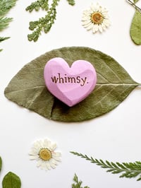 Image 3 of Whimsy - Mini Wood Burned Heart