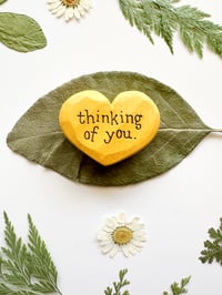 Image 3 of Thinking of You - Mini Wood Burned Heart