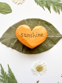 Image 3 of Sunshine - Mini Wood Burned Heart