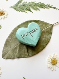 Image 2 of Purpose - Mini Wood Burned Heart