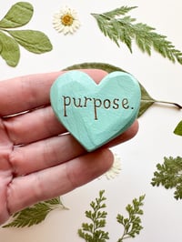 Image 1 of Purpose - Mini Wood Burned Heart