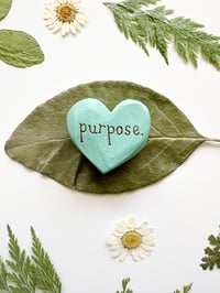 Image 3 of Purpose - Mini Wood Burned Heart