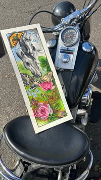 Image 1 of Mare and foal with butterflies