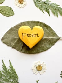 Image 3 of Present - Mini Wood Burned Heart