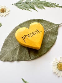 Image 2 of Present - Mini Wood Burned Heart