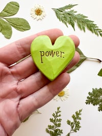 Image 1 of Power - Mini Wood Burned Heart