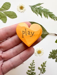 Image 1 of Play - Mini Wood Burned Heart