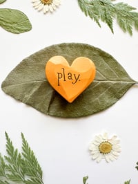 Image 3 of Play - Mini Wood Burned Heart
