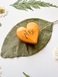 Image 2 of Play - Mini Wood Burned Heart