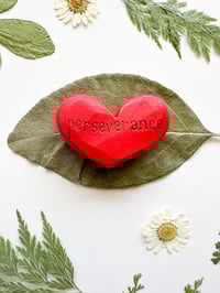 Image 3 of Perseverance - Mini Wood Burned Heart