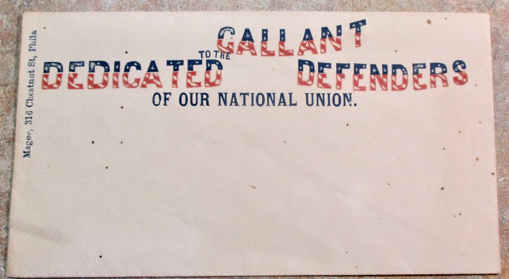 #142-CIVIL WAR SALE: TEN DIFFERENT UNION PATRIOTIC ENVELOPES ALL FOR ONE PRICE!