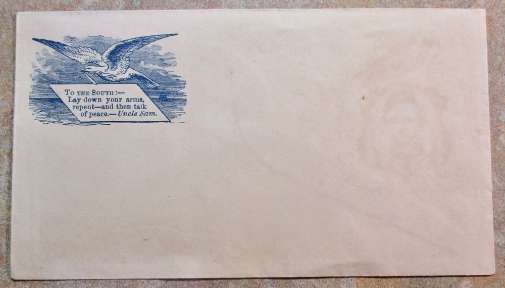 #142-CIVIL WAR SALE: TEN DIFFERENT UNION PATRIOTIC ENVELOPES ALL FOR ONE PRICE!