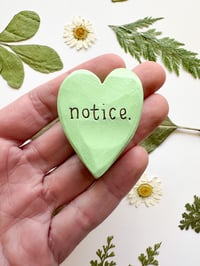 Image 1 of Notice - Mini Wood Burned Heart